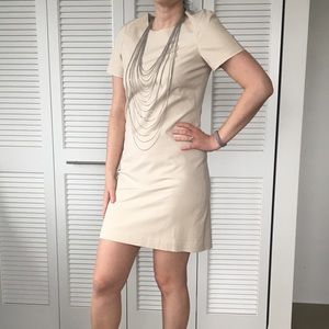 Beige Theory basic shift minidress